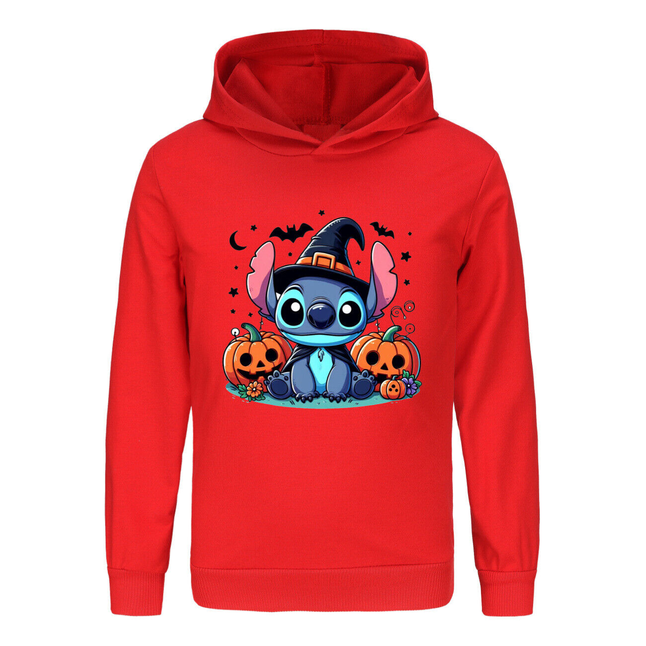 Girls Boys Stitch Hoodies Longsleeve Sweatshirt Kids Halloween Jumper Pullover - Picture 40 of 51