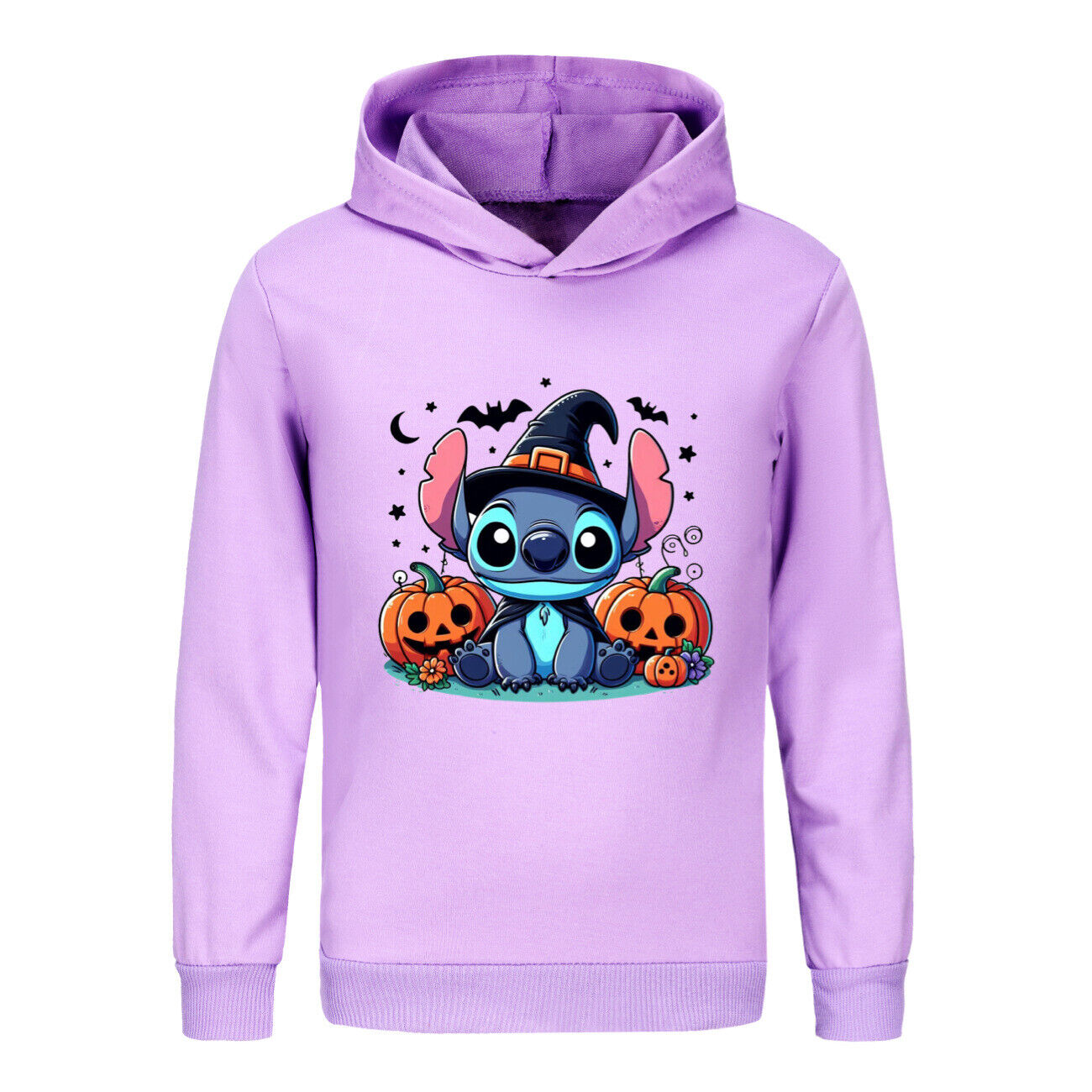 Girls Boys Stitch Hoodies Longsleeve Sweatshirt Kids Halloween Jumper Pullover - Picture 41 of 51