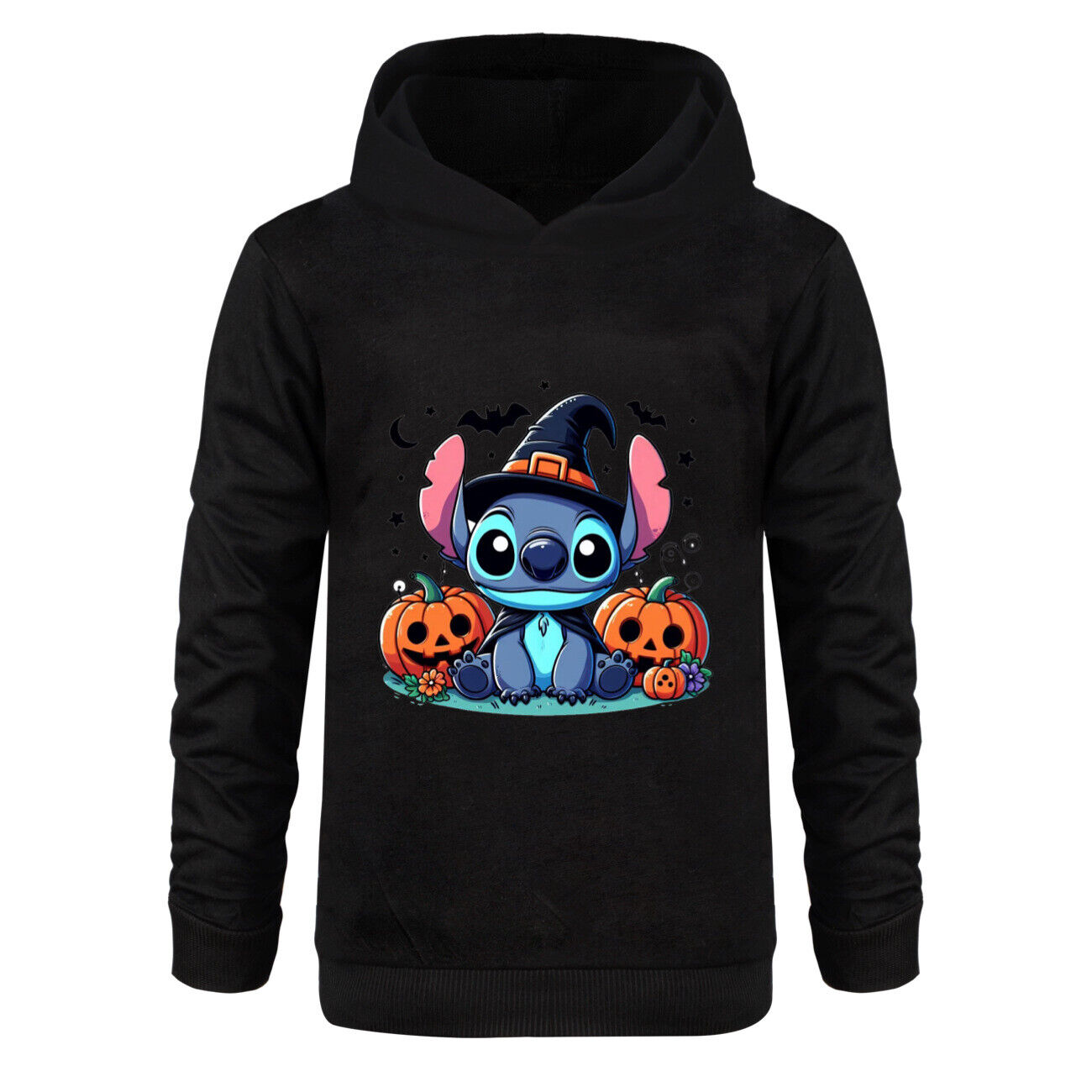 Girls Boys Stitch Hoodies Longsleeve Sweatshirt Kids Halloween Jumper Pullover - Picture 44 of 51