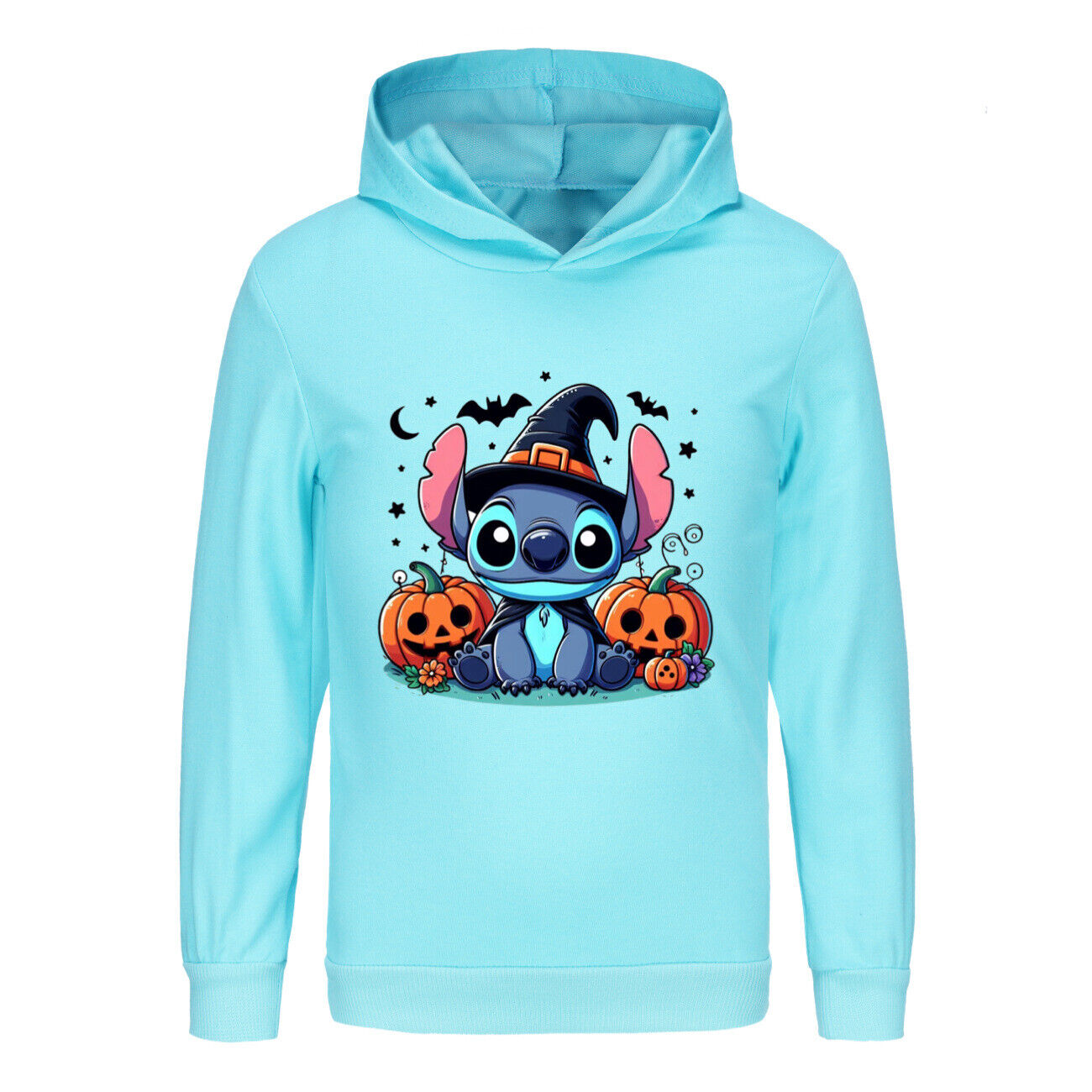 Girls Boys Stitch Hoodies Longsleeve Sweatshirt Kids Halloween Jumper Pullover - Picture 45 of 51