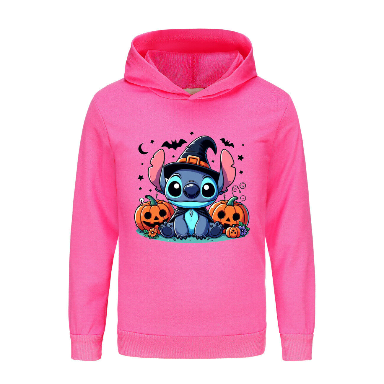 Girls Boys Stitch Hoodies Longsleeve Sweatshirt Kids Halloween Jumper Pullover - Picture 49 of 51