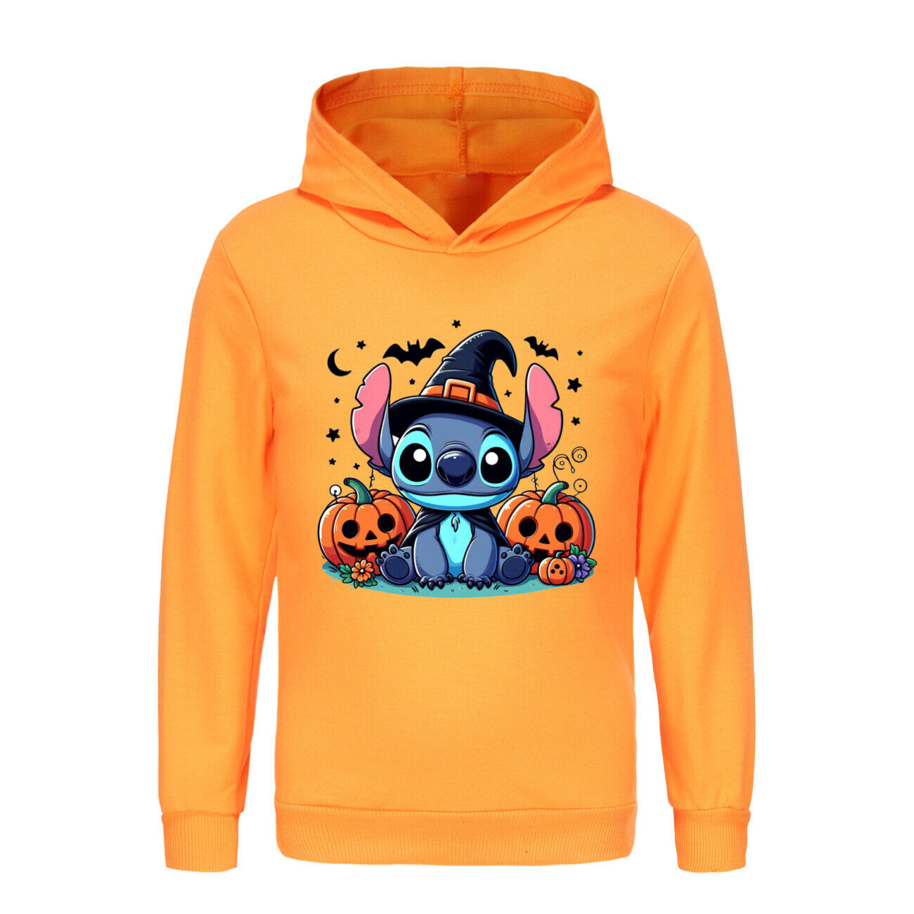 Girls Boys Stitch Hoodies Longsleeve Sweatshirt Kids Halloween Jumper Pullover - Picture 50 of 51