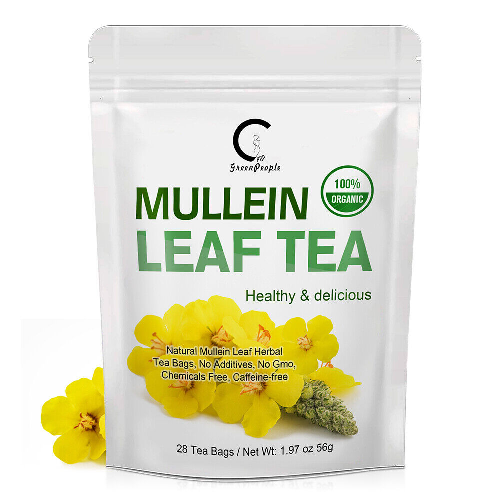 Mullein Leaf Tea for Lungs Cleanse & Immune Support, 100% Natural, Caffeine Free