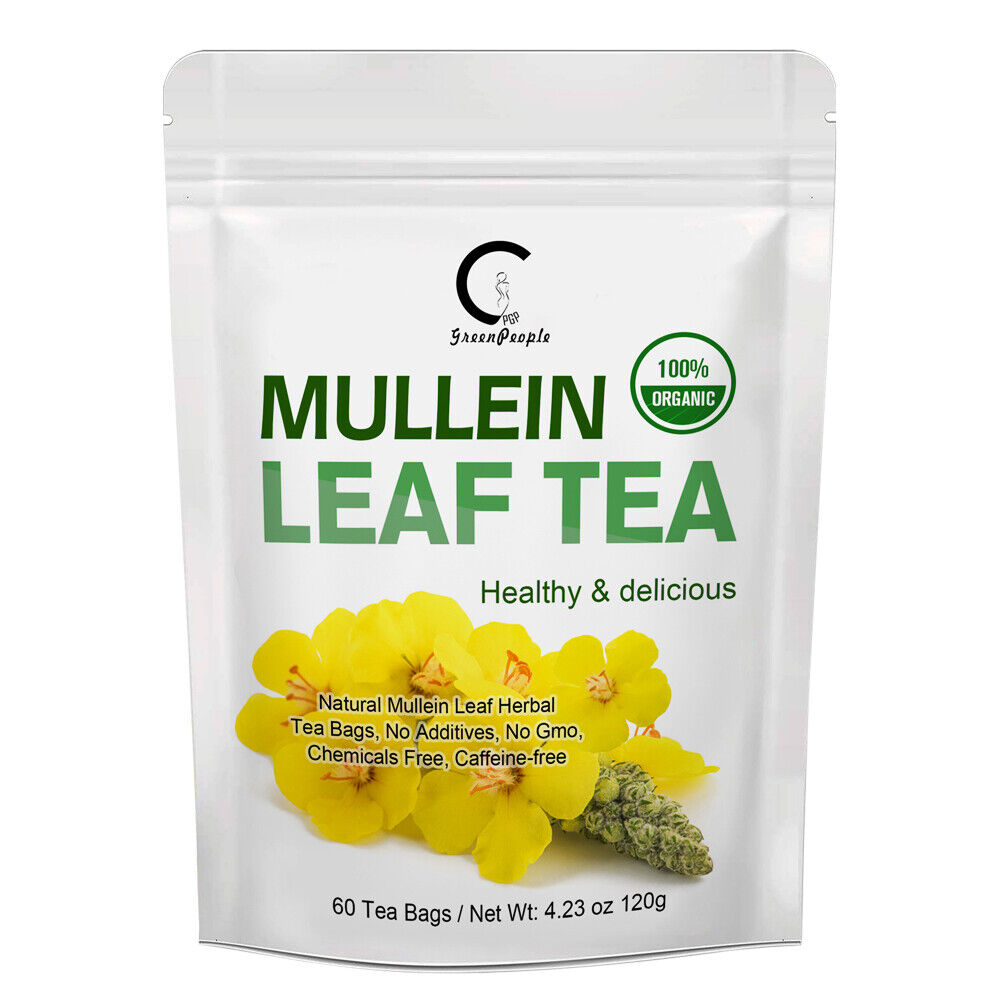 Mullein Leaf Tea for Lungs Cleanse & Immune Support, 100% Natural, Caffeine Free