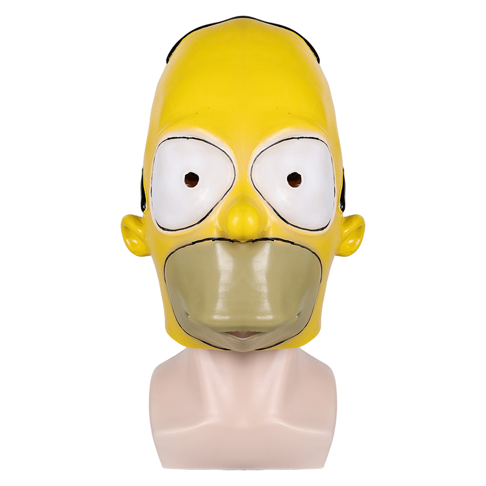 Hot Halloween Mask Cosplay Homer Bart Simpson Latex Mask Carnival Costume Props - Picture 24 of 44