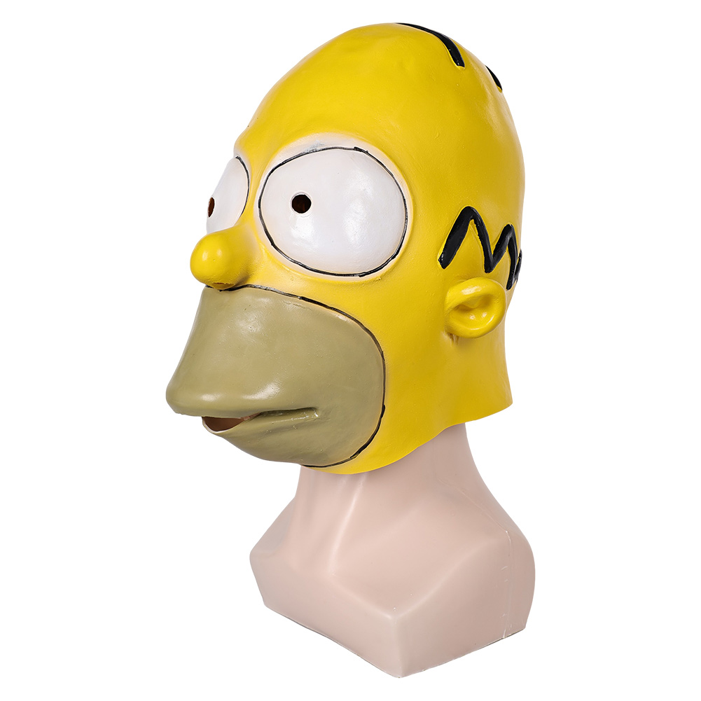 Hot Halloween Mask Cosplay Homer Bart Simpson Latex Mask Carnival Costume Props - Picture 25 of 44