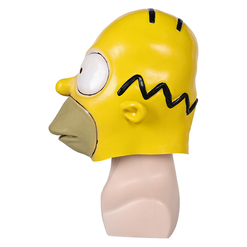 Hot Halloween Mask Cosplay Homer Bart Simpson Latex Mask Carnival Costume Props - Picture 28 of 44
