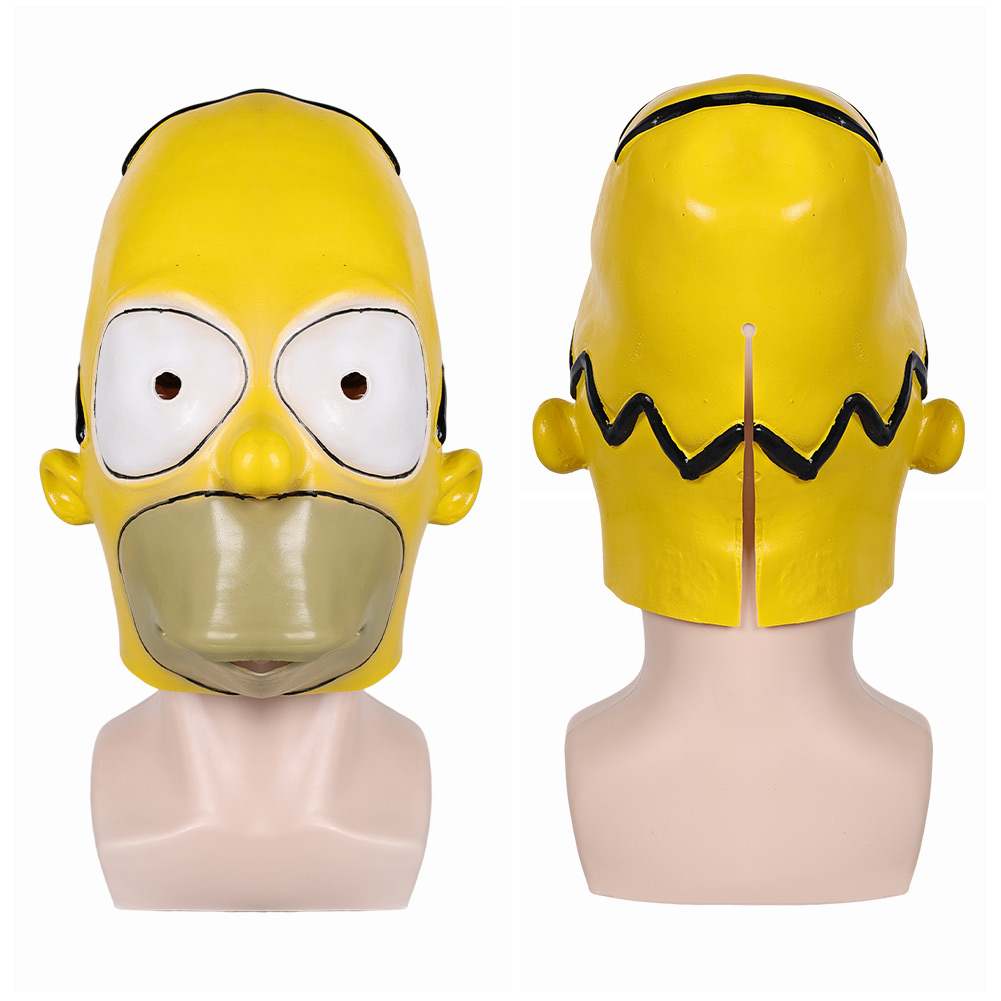 Hot Halloween Mask Cosplay Homer Bart Simpson Latex Mask Carnival Costume Props - Picture 31 of 44