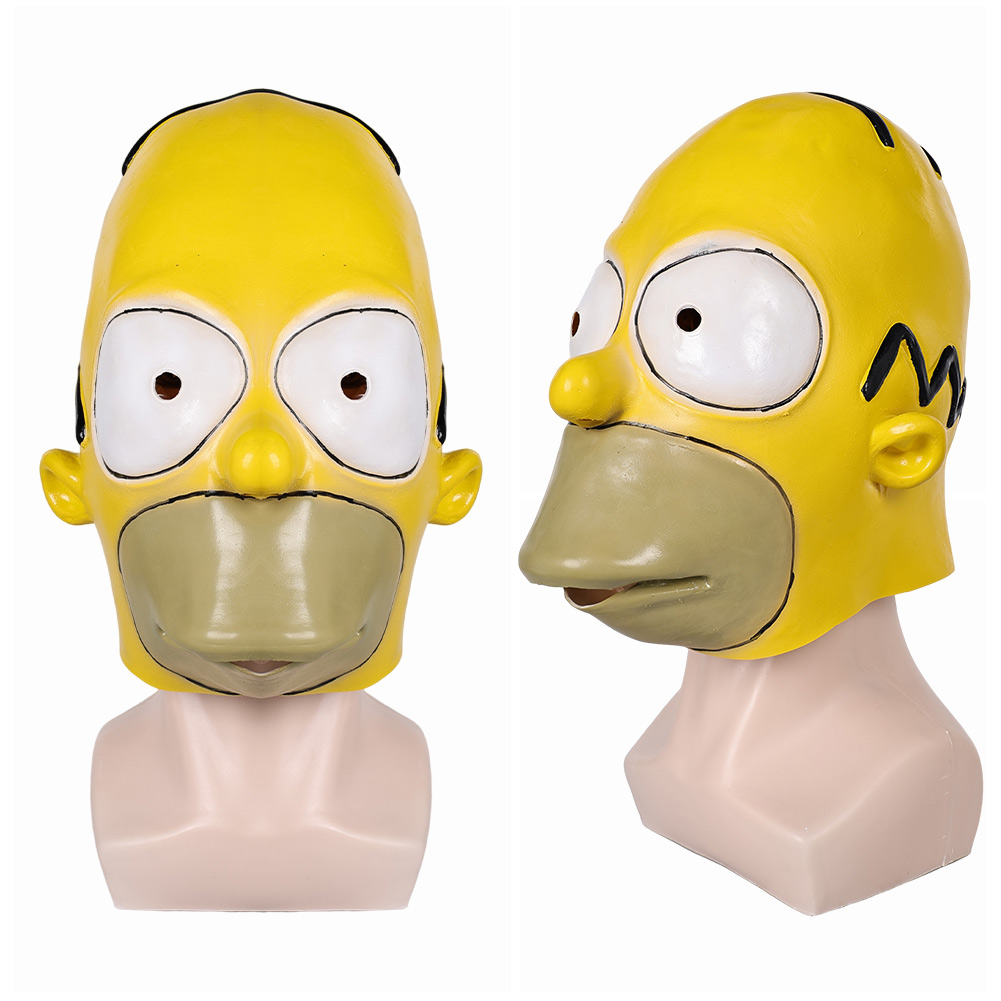 Hot Halloween Mask Cosplay Homer Bart Simpson Latex Mask Carnival Costume Props - Picture 32 of 44