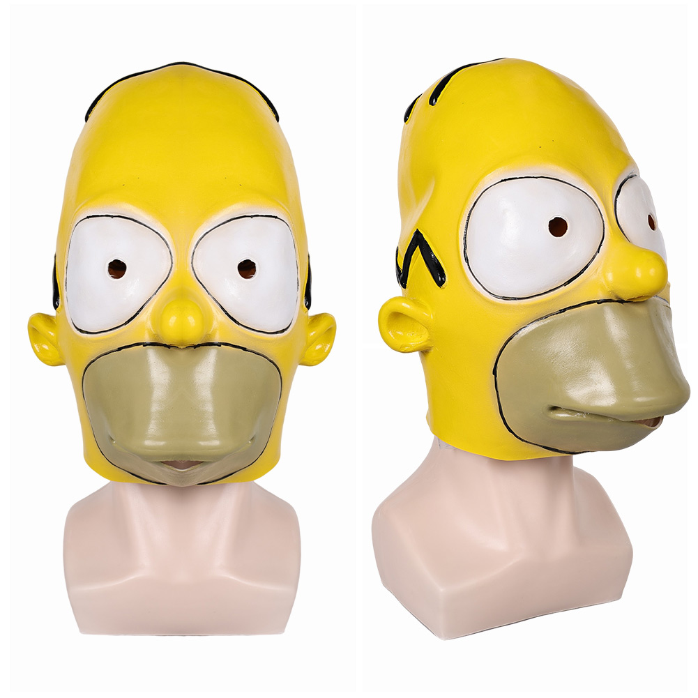 Hot Halloween Mask Cosplay Homer Bart Simpson Latex Mask Carnival Costume Props - Picture 33 of 44