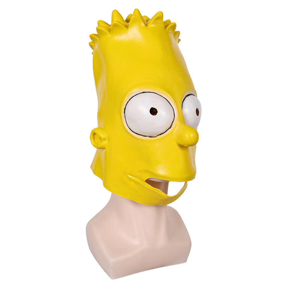 Hot Halloween Mask Cosplay Homer Bart Simpson Latex Mask Carnival Costume Props - Picture 38 of 44