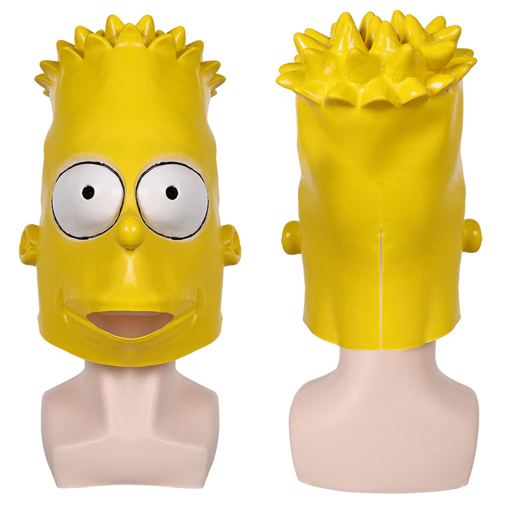 Hot Halloween Mask Cosplay Homer Bart Simpson Latex Mask Carnival Costume Props - Picture 41 of 44