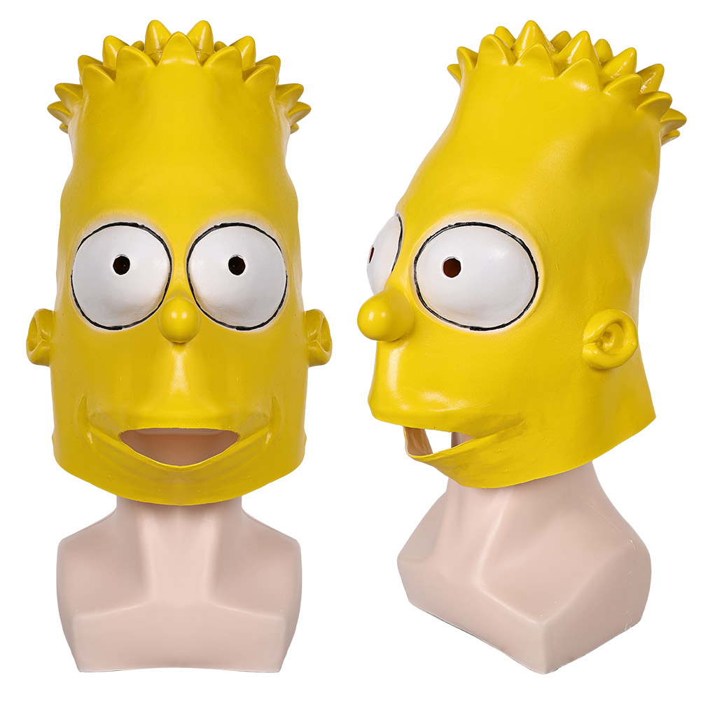 Hot Halloween Mask Cosplay Homer Bart Simpson Latex Mask Carnival Costume Props - Picture 42 of 44
