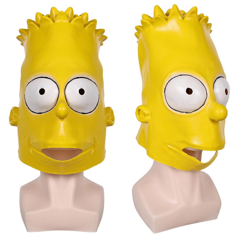 Hot Halloween Mask Cosplay Homer Bart Simpson Latex Mask Carnival Costume Props - Picture 43 of 44