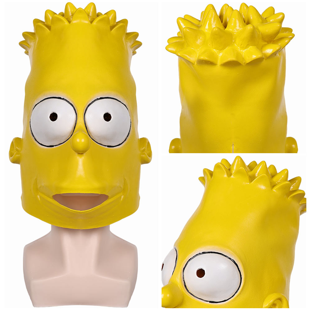 Hot Halloween Mask Cosplay Homer Bart Simpson Latex Mask Carnival Costume Props - Picture 44 of 44