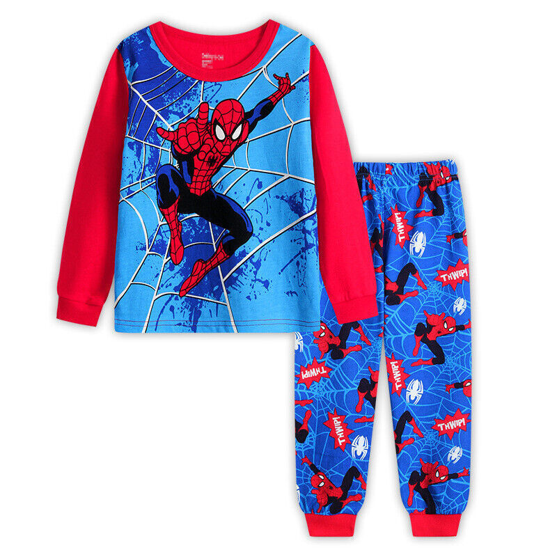 Kids Boys Girls Super Mario Pyjamas Set Long Sleeve T-Shirt Shorts Age 1-7 Years - Picture 29 of 64