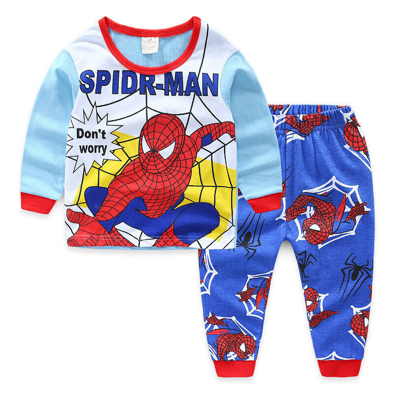 Kids Boys Girls Super Mario Pyjamas Set Long Sleeve T-Shirt Shorts Age 1-7 Years - Picture 32 of 64