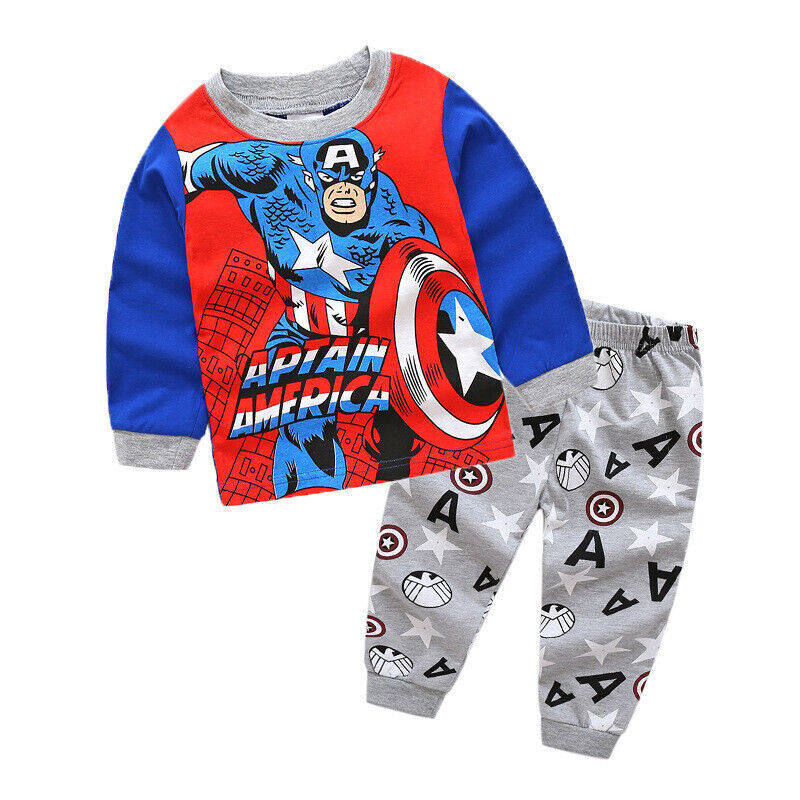 Kids Boys Girls Super Mario Pyjamas Set Long Sleeve T-Shirt Shorts Age 1-7 Years - Picture 33 of 64