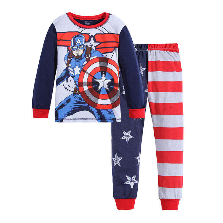 Kids Boys Girls Super Mario Pyjamas Set Long Sleeve T-Shirt Shorts Age 1-7 Years - Picture 34 of 64