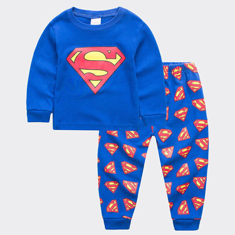 Kids Boys Girls Super Mario Pyjamas Set Long Sleeve T-Shirt Shorts Age 1-7 Years - Picture 36 of 64
