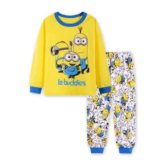 Kids Boys Girls Super Mario Pyjamas Set Long Sleeve T-Shirt Shorts Age 1-7 Years - Picture 38 of 64