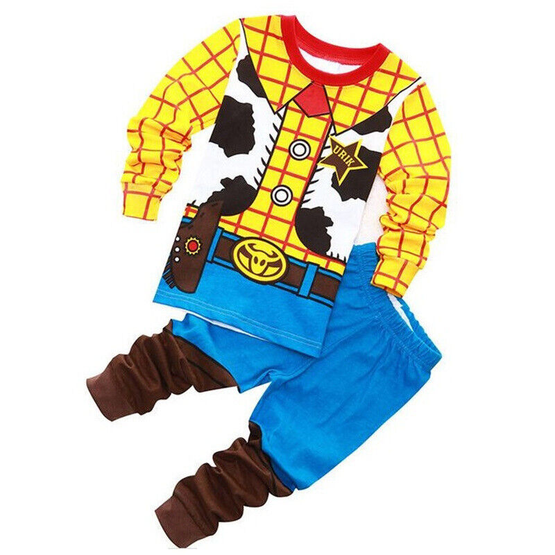 Kids Boys Girls Super Mario Pyjamas Set Long Sleeve T-Shirt Shorts Age 1-7 Years - Picture 41 of 64