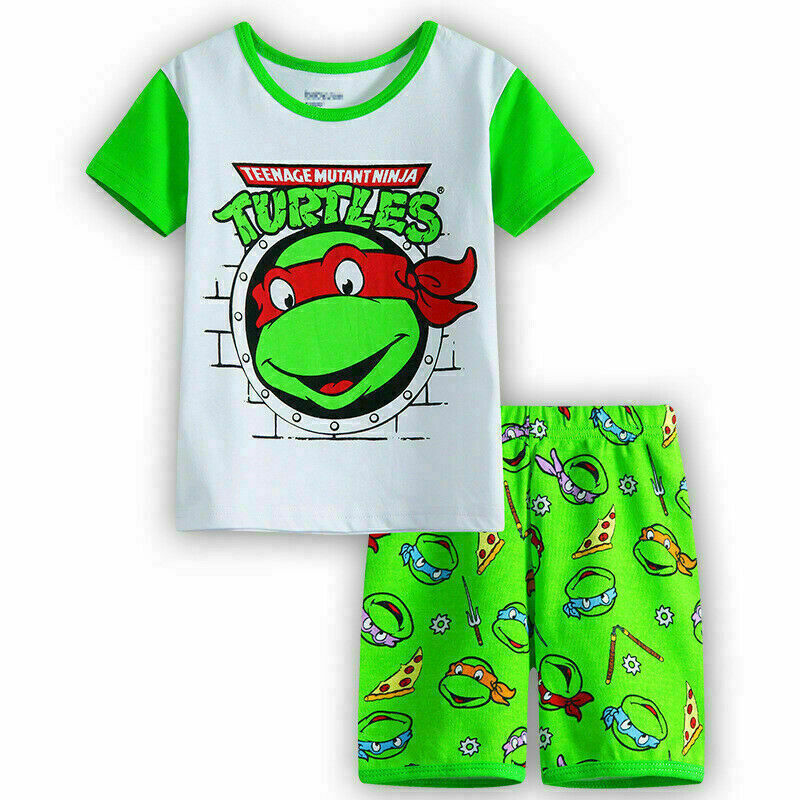 Kids Boys Girls Super Mario Pyjamas Set Long Sleeve T-Shirt Shorts Age 1-7 Years - Picture 59 of 64