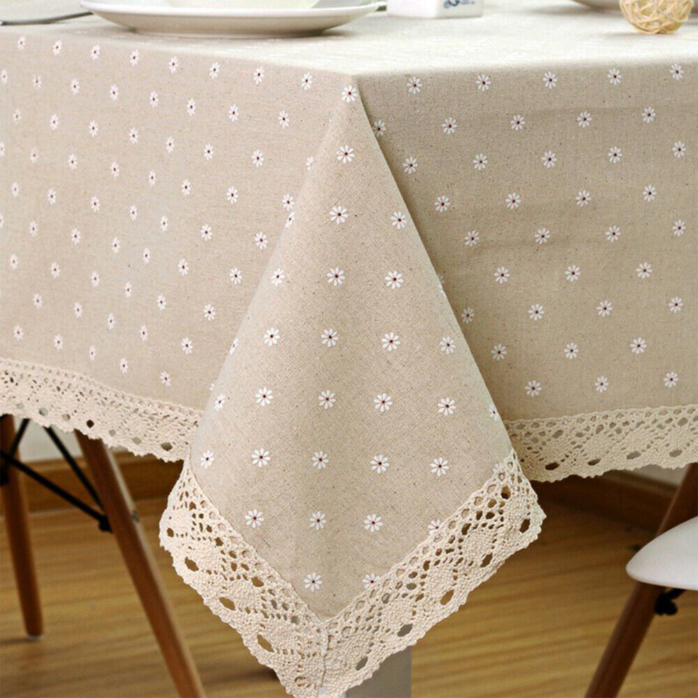 Tablecloth Rectangle Waterproof Table Cover Flower Style Table Cloth Home Party