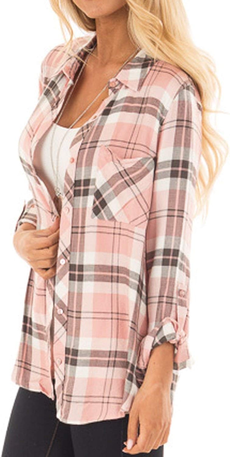 Women Corduroy Shirts Casual Long Sleeve Button Down Blouses Top - Picture 18 of 105