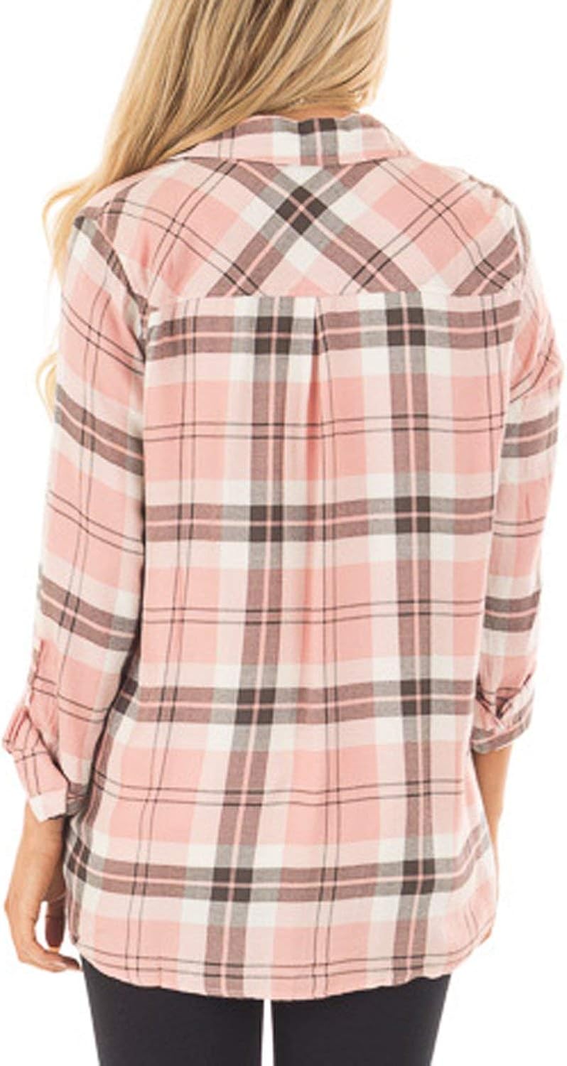 Women Corduroy Shirts Casual Long Sleeve Button Down Blouses Top - Picture 19 of 105