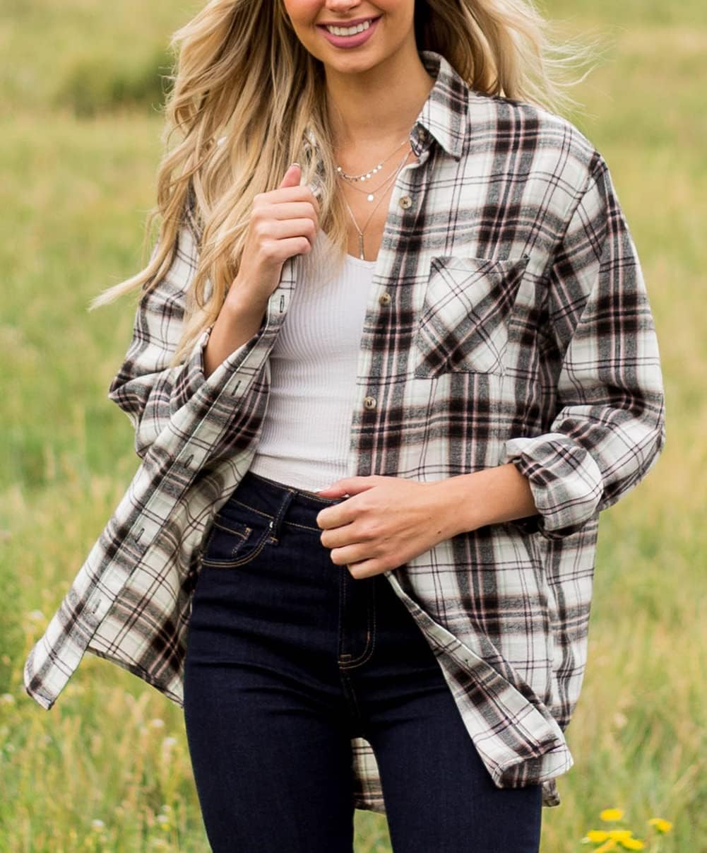 Women Corduroy Shirts Casual Long Sleeve Button Down Blouses Top - Picture 24 of 105