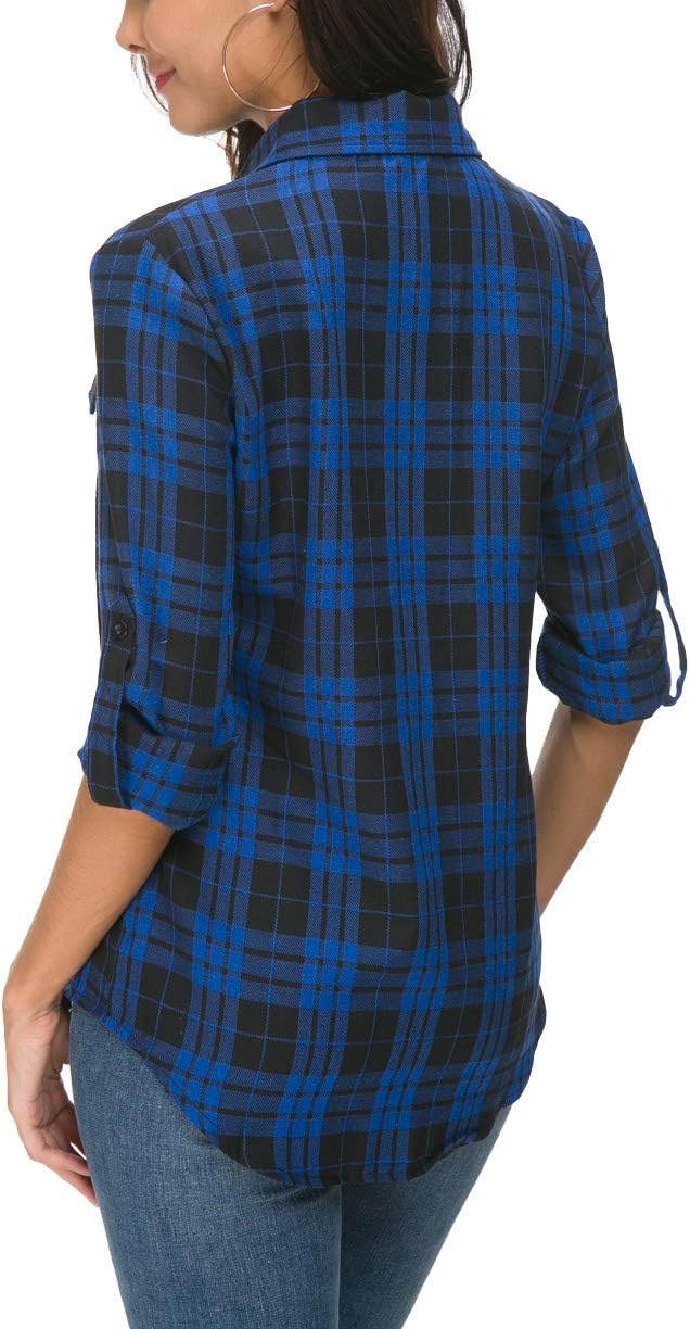 Women Corduroy Shirts Casual Long Sleeve Button Down Blouses Top - Picture 33 of 105
