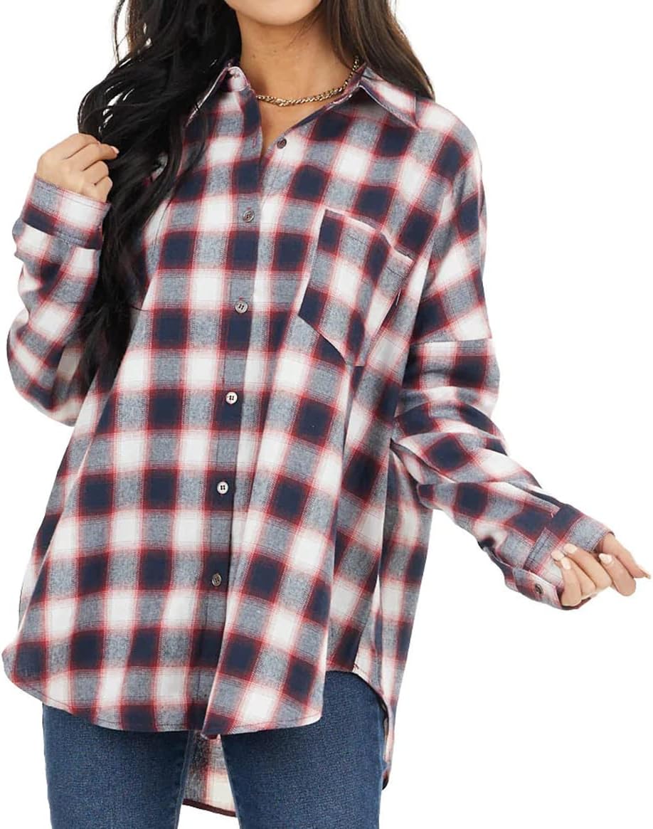 Women Corduroy Shirts Casual Long Sleeve Button Down Blouses Top - Picture 56 of 105