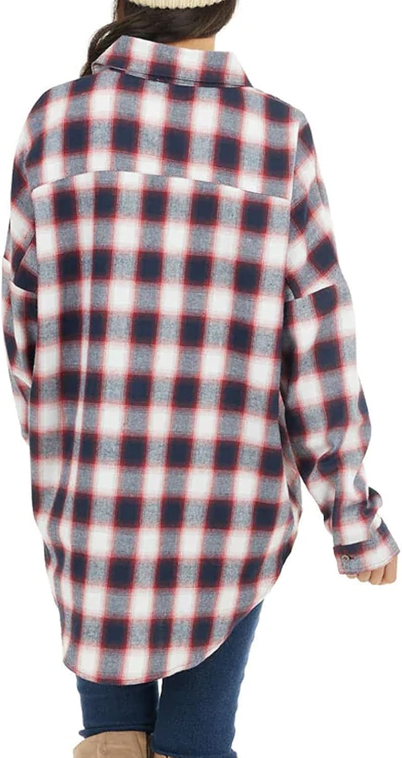 Women Corduroy Shirts Casual Long Sleeve Button Down Blouses Top - Picture 58 of 105