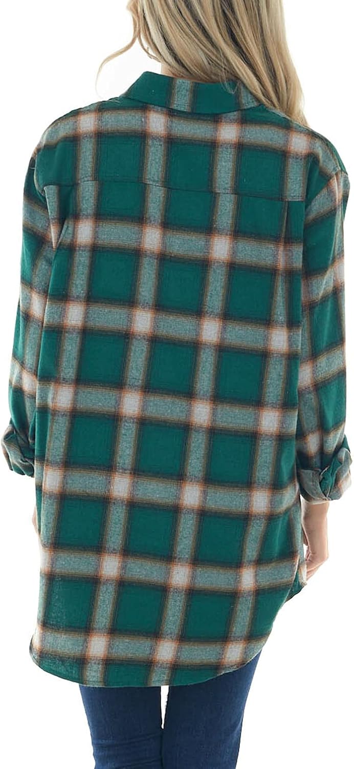 Women Corduroy Shirts Casual Long Sleeve Button Down Blouses Top - Picture 75 of 105