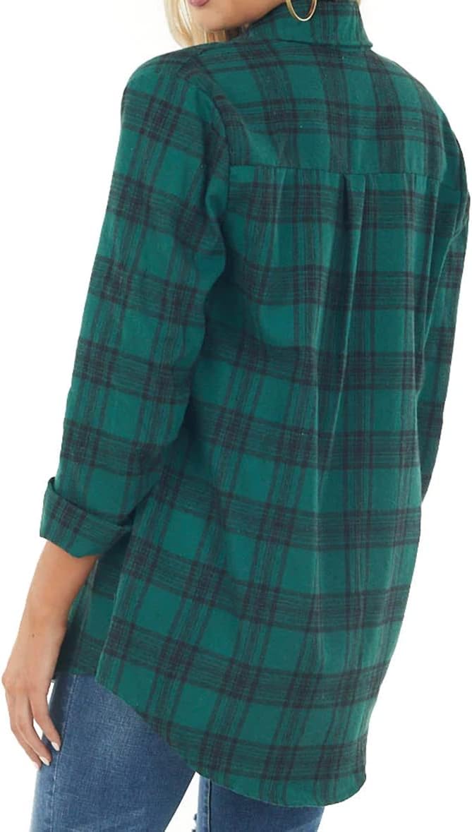 Women Corduroy Shirts Casual Long Sleeve Button Down Blouses Top - Picture 78 of 105