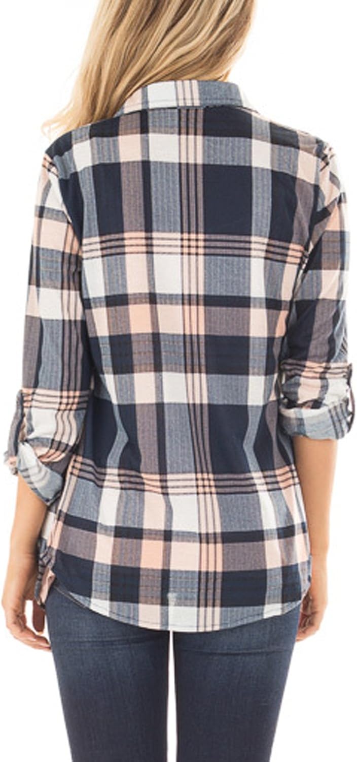 Women Corduroy Shirts Casual Long Sleeve Button Down Blouses Top - Picture 86 of 105