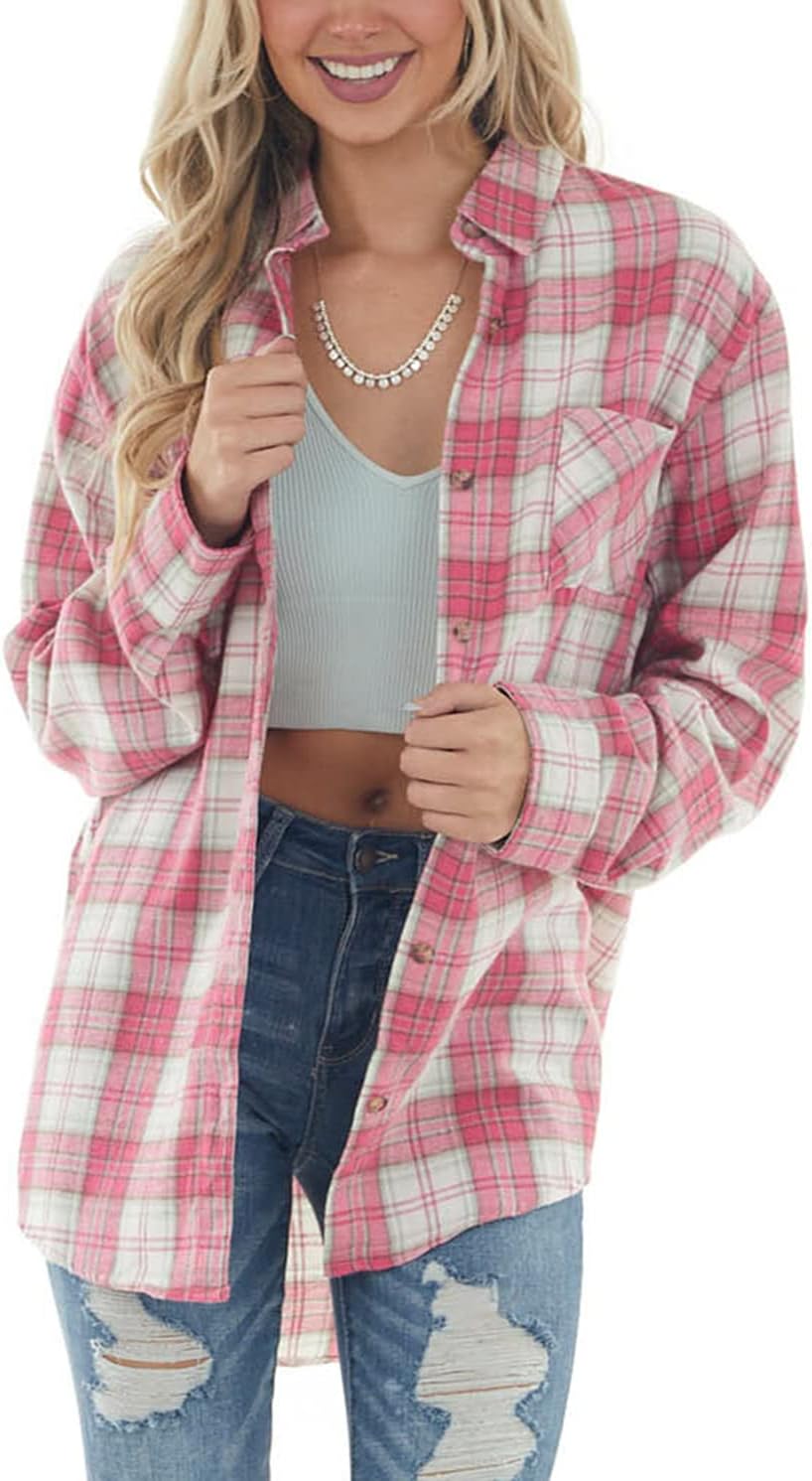 Women Corduroy Shirts Casual Long Sleeve Button Down Blouses Top - Picture 92 of 105