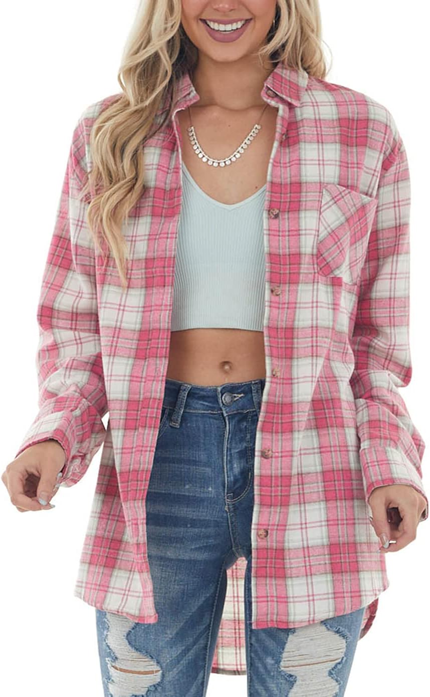 Women Corduroy Shirts Casual Long Sleeve Button Down Blouses Top - Picture 93 of 105