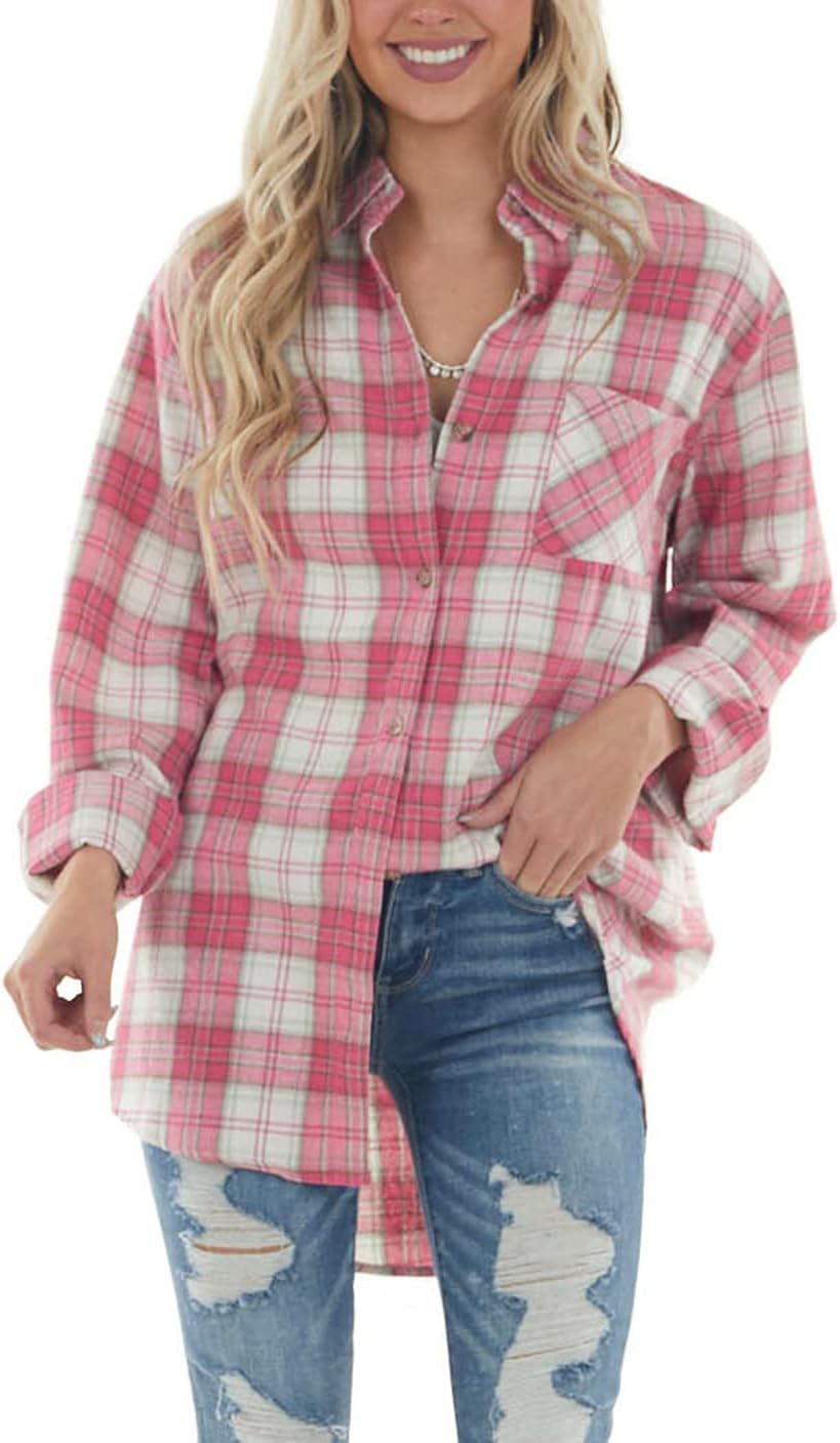Women Corduroy Shirts Casual Long Sleeve Button Down Blouses Top - Picture 94 of 105