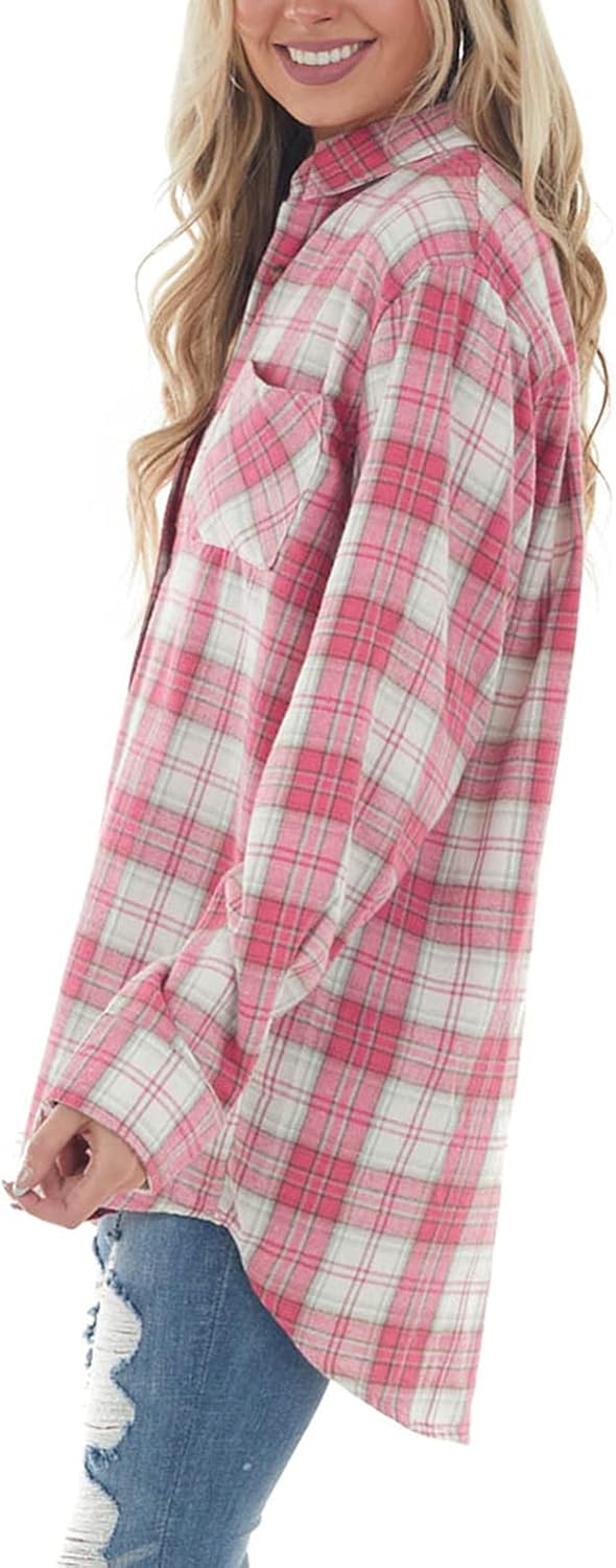 Women Corduroy Shirts Casual Long Sleeve Button Down Blouses Top - Picture 95 of 105
