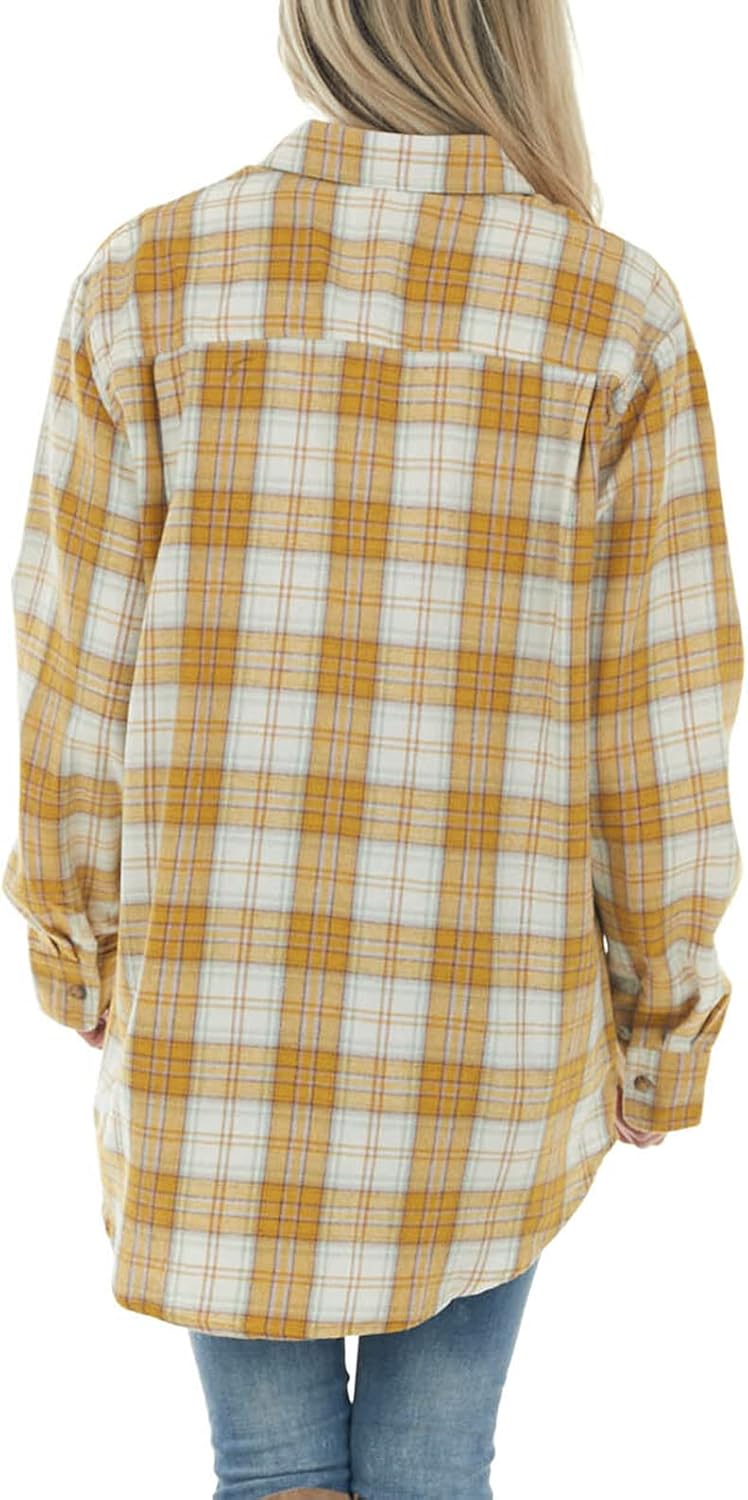 Women Corduroy Shirts Casual Long Sleeve Button Down Blouses Top - Picture 100 of 105