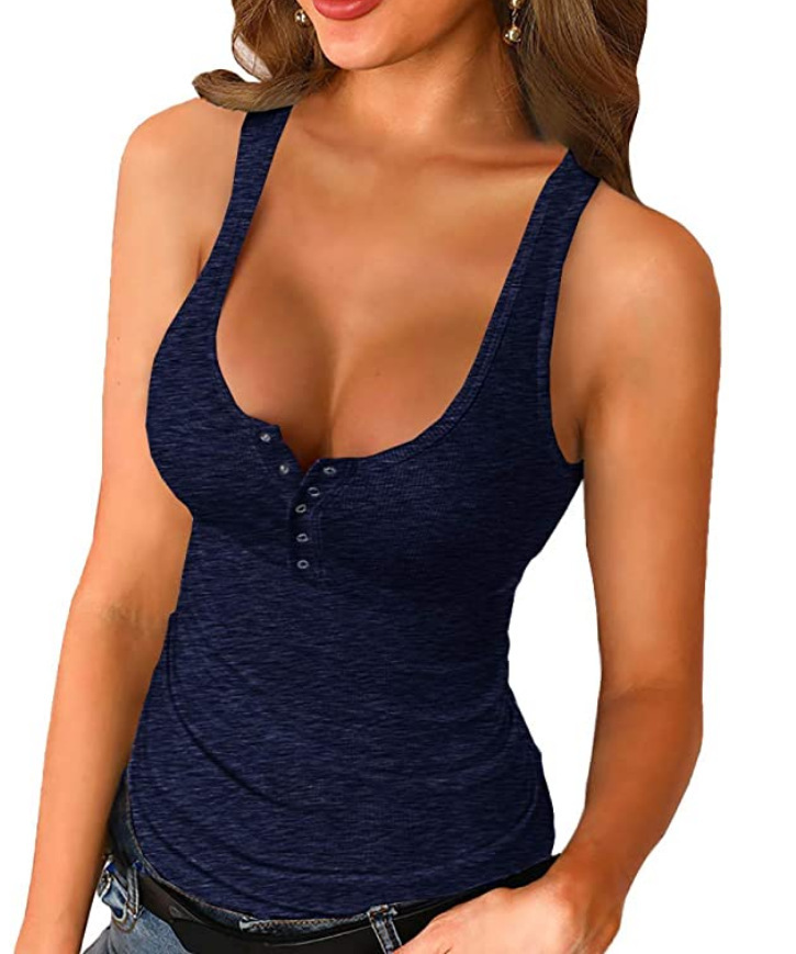 2024 New Women's Sexy Tight Strap Knitted Sleeveless Tank Top T-shirt HOT