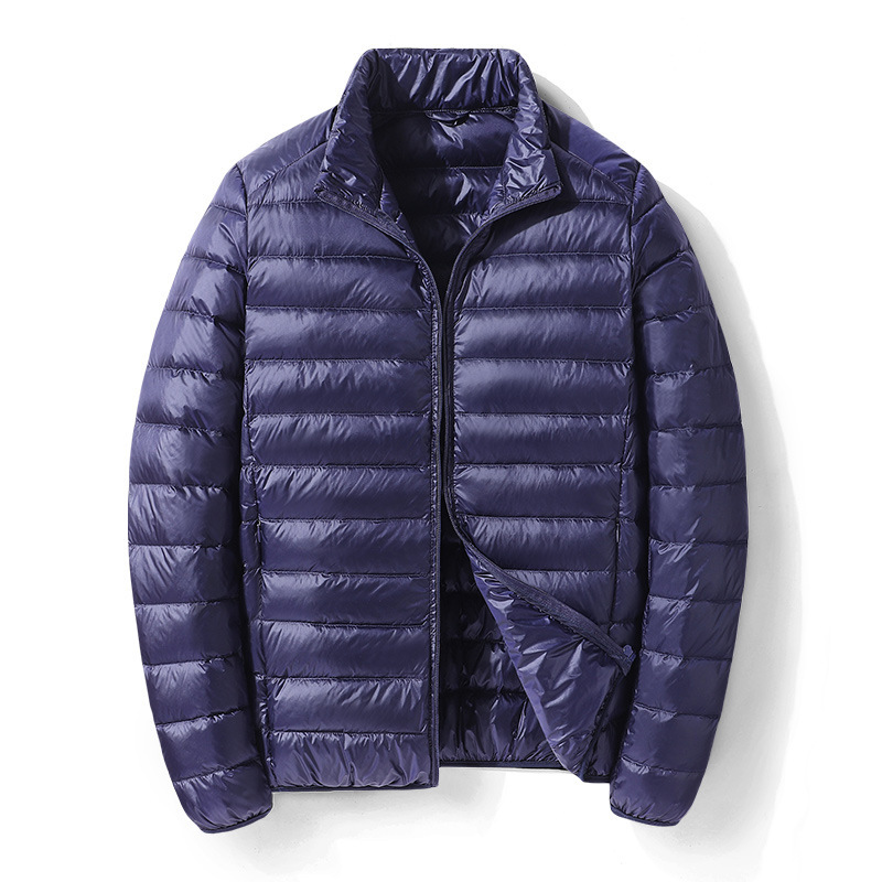 Men's Jacket Lightweight Down-cotton Jacket Padded Short Thin Casual Warm Coat - Picture 27 of 34
