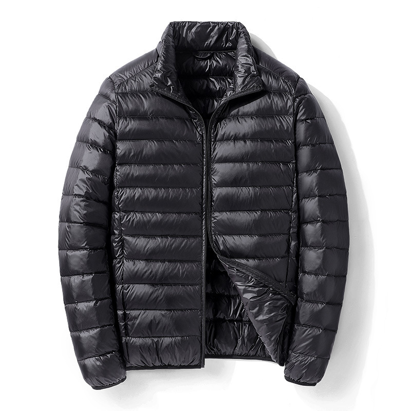 Men's Jacket Lightweight Down-cotton Jacket Padded Short Thin Casual Warm Coat - Picture 25 of 34