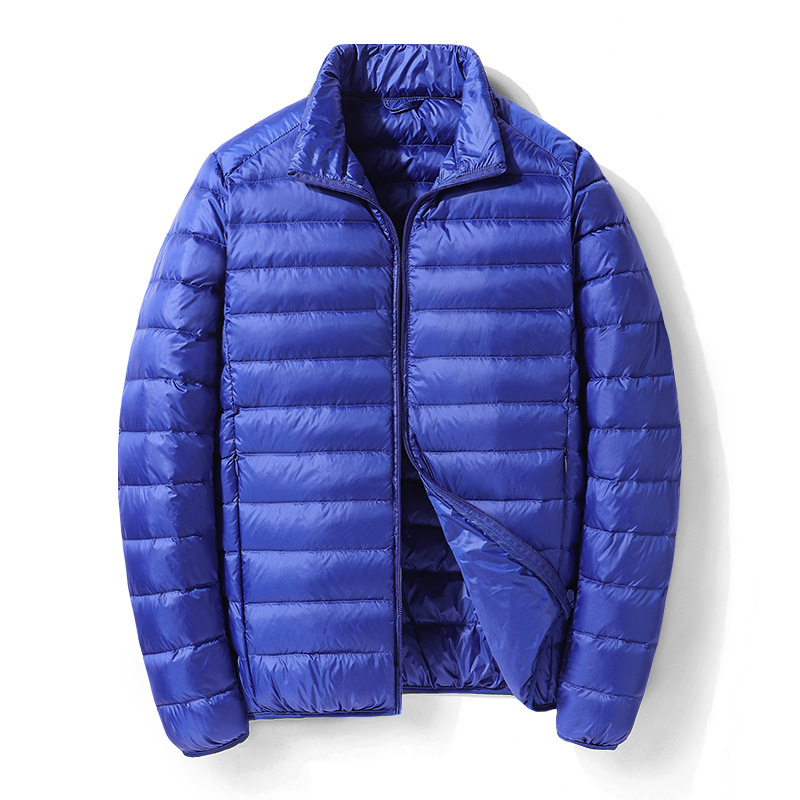 Men's Jacket Lightweight Down-cotton Jacket Padded Short Thin Casual Warm Coat - Picture 29 of 34