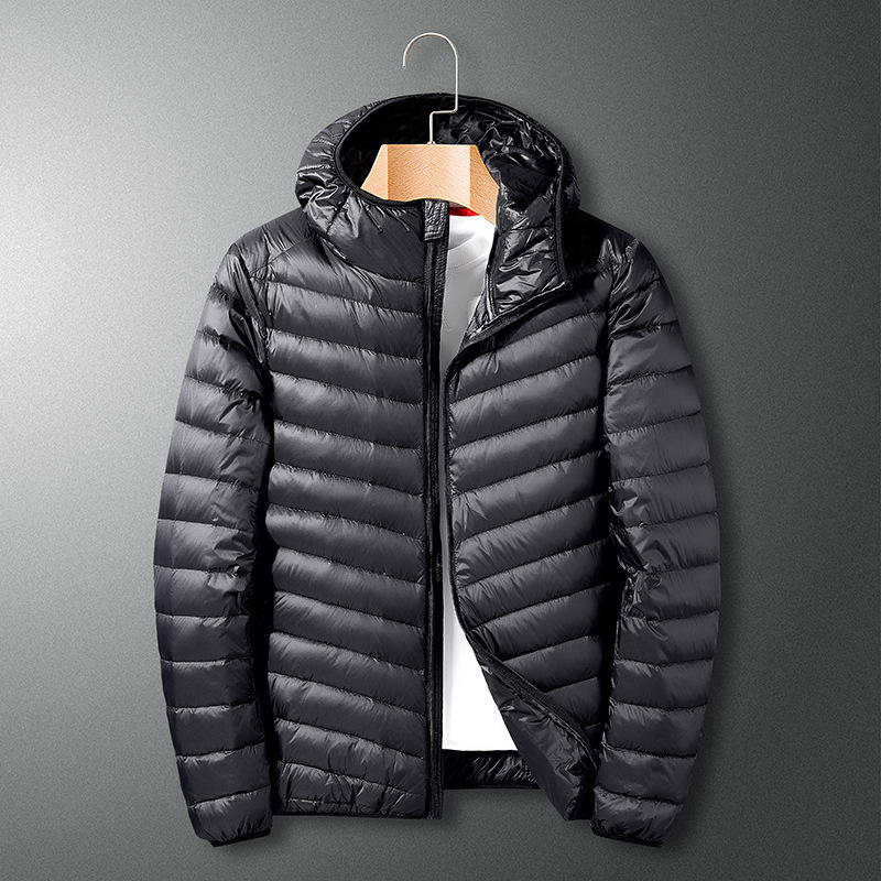 Men's Jacket Lightweight Down-cotton Jacket Padded Short Thin Casual Warm Coat - Picture 30 of 34