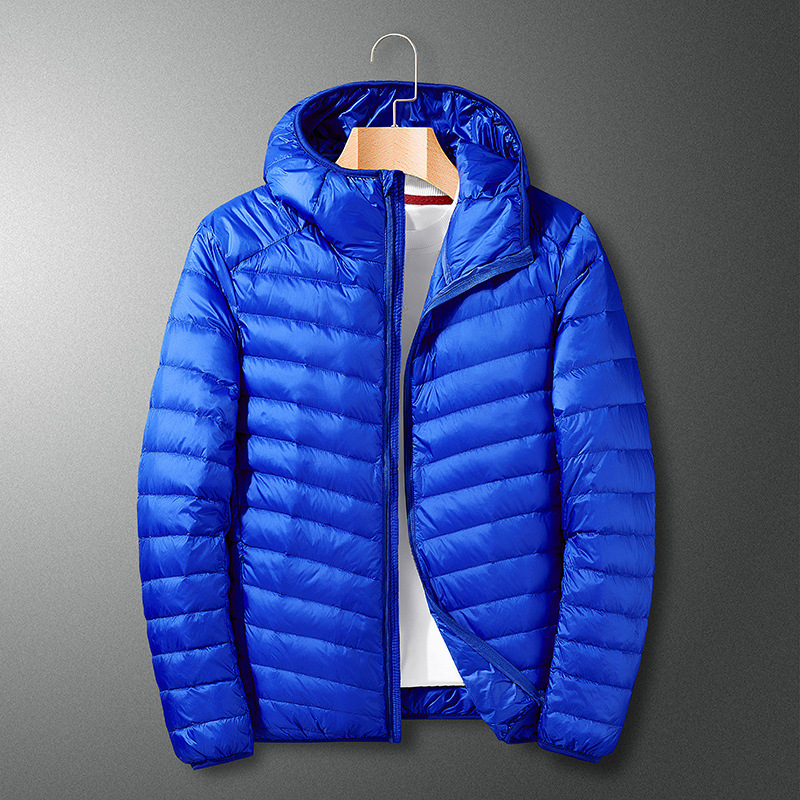 Men's Jacket Lightweight Down-cotton Jacket Padded Short Thin Casual Warm Coat - Picture 34 of 34