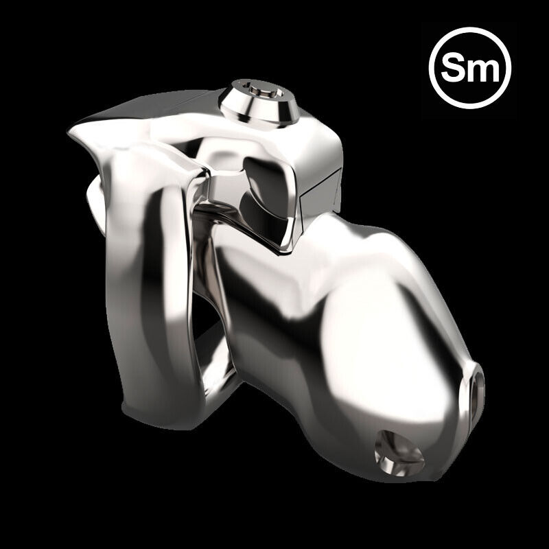 Dispositivo di castità maschile uomo ARRIVO 316 acciaio inox metallo HT-V5 click&lock - Foto 22 di 24