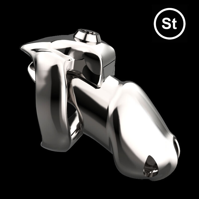 Dispositivo di castità maschile uomo ARRIVO 316 acciaio inox metallo HT-V5 click&lock - Foto 23 di 24